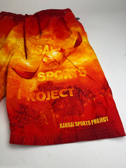 Vintage Kansai Yamamoto Men’s Swimwear Shorts Orange Yellow L