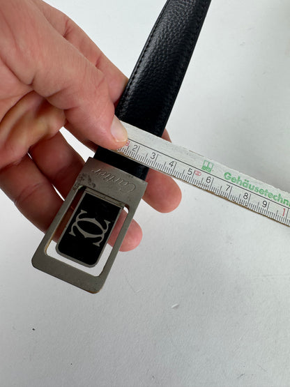 Vintage Cartier Leather Belt Black