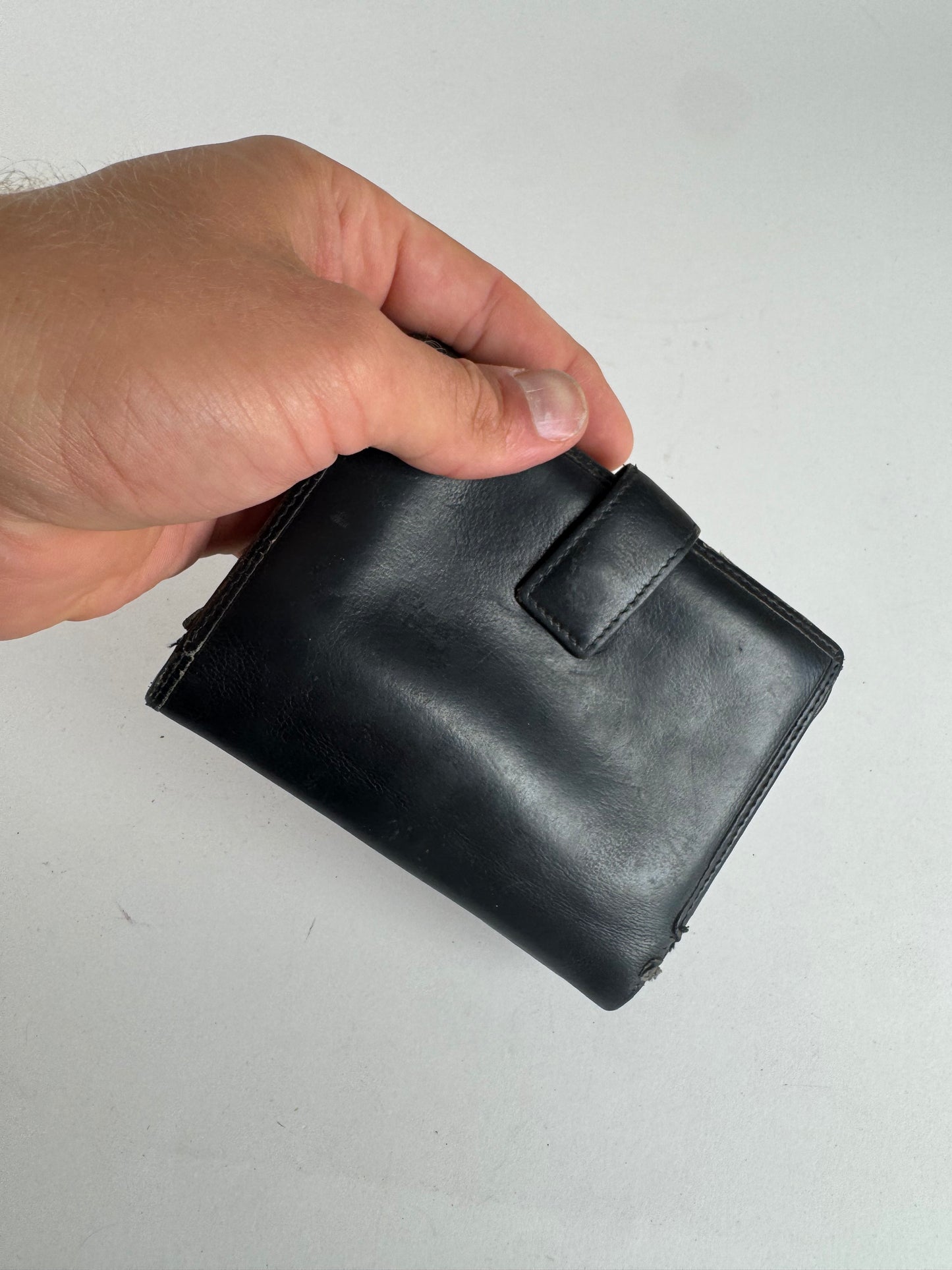 Vintage Loewe Anagram Leather wallet black