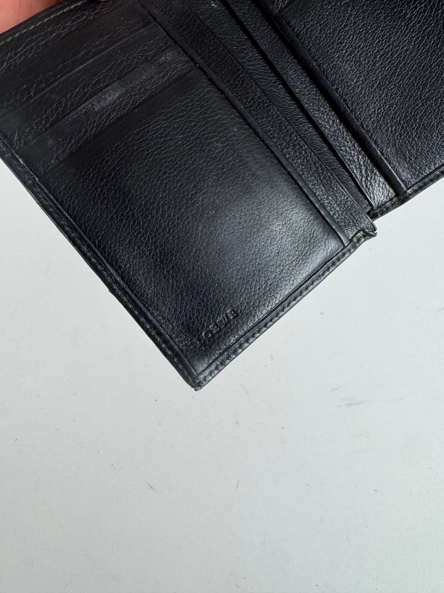Vintage Loewe Anagram Leather wallet black