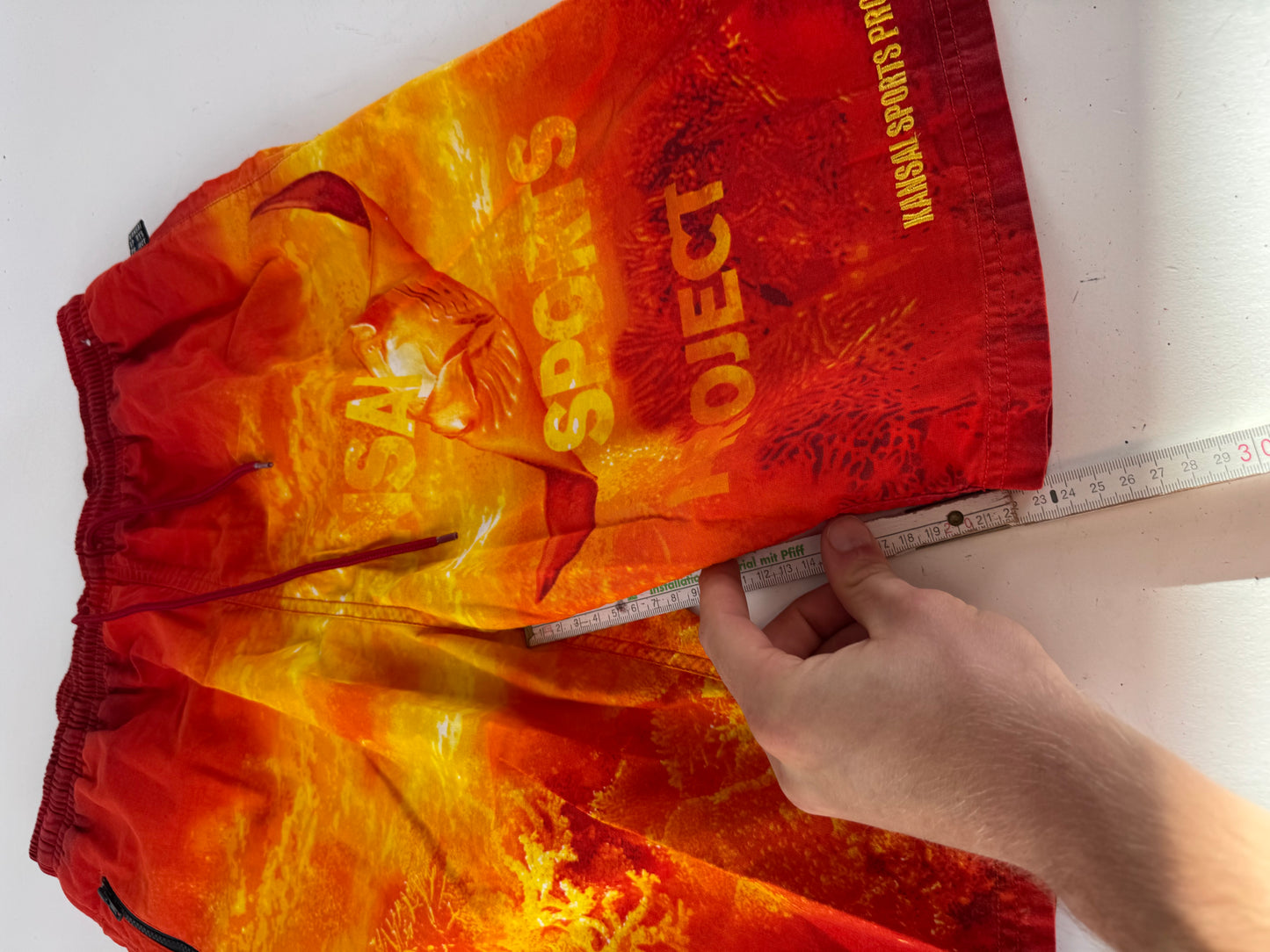 Vintage Kansai Yamamoto Men’s Swimwear Shorts Orange Yellow L