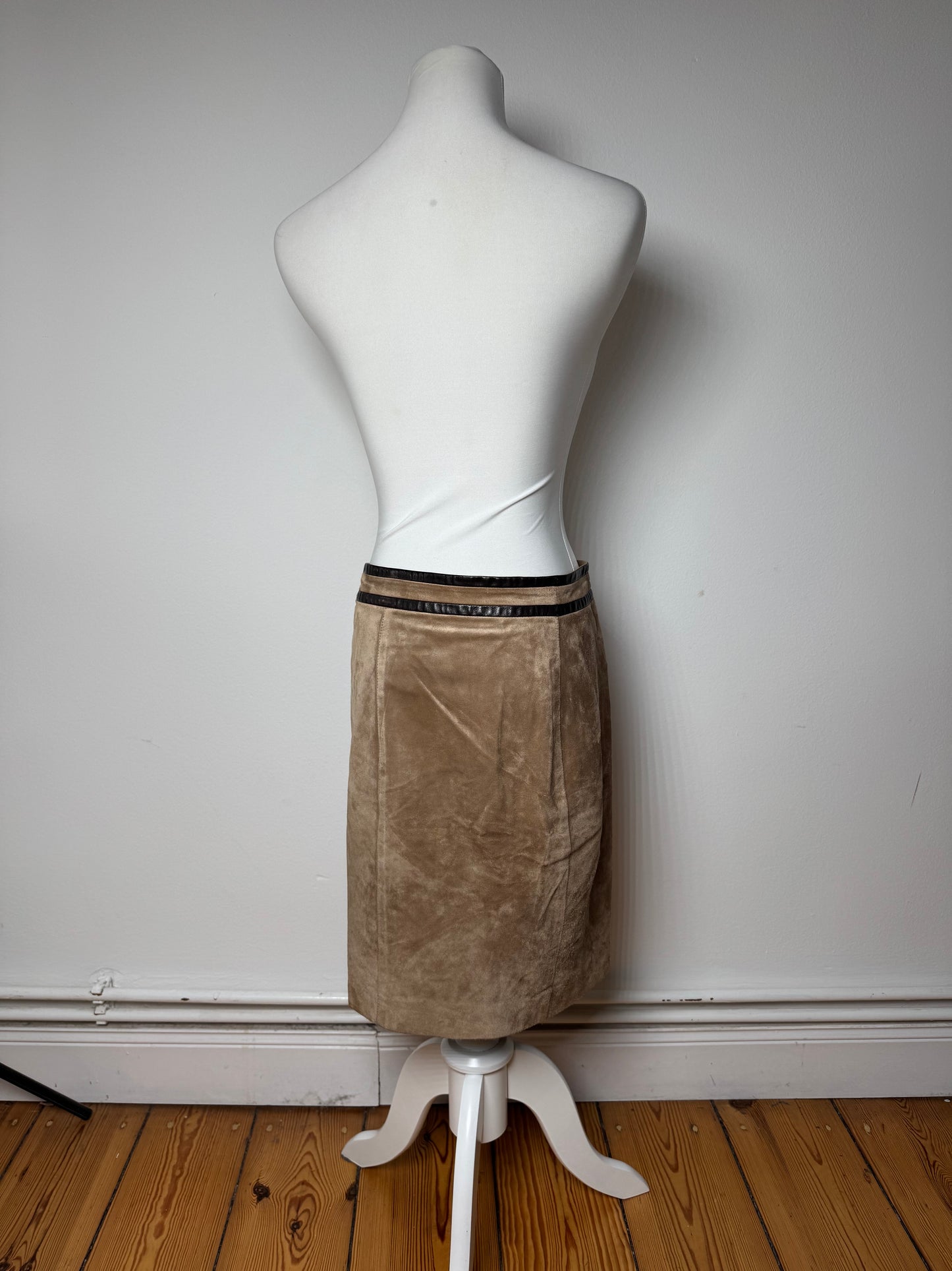 Vintage Gucci Suede Leather Skirt Brown 36/S