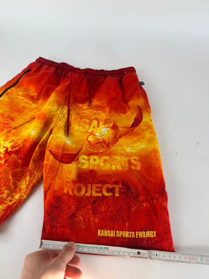 Vintage Kansai Yamamoto Men’s Swimwear Shorts Orange Yellow L