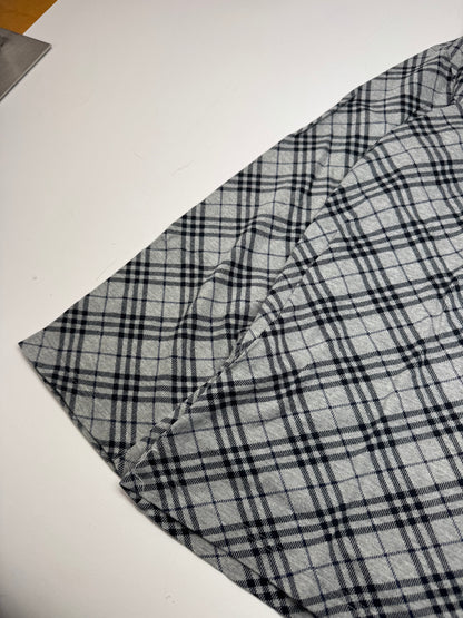 Vintage Burberry Checked Crewneck Sweater L Grey Black