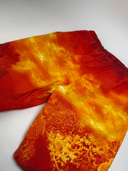 Vintage Kansai Yamamoto Men’s Swimwear Shorts Orange Yellow L