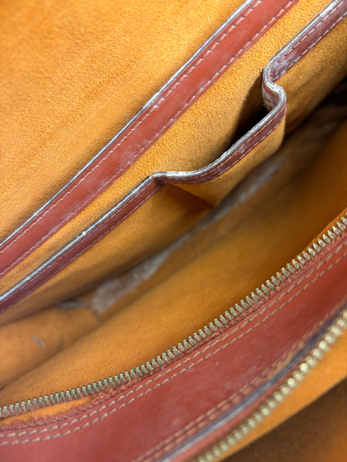 Vintage Louis Vuitton Epi Leather Handbag Burgundy Gold