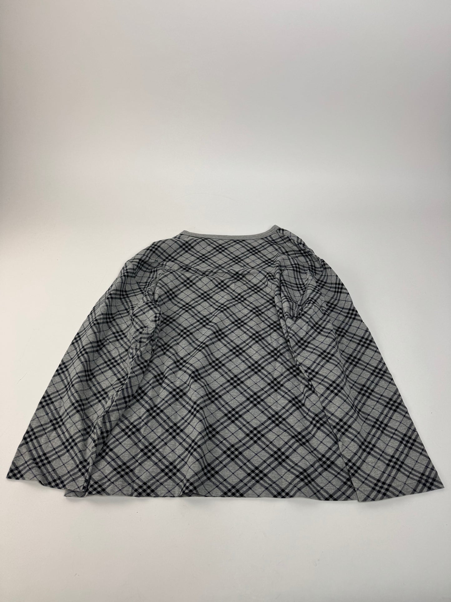 Vintage Burberry Checked Crewneck Sweater L Grey Black