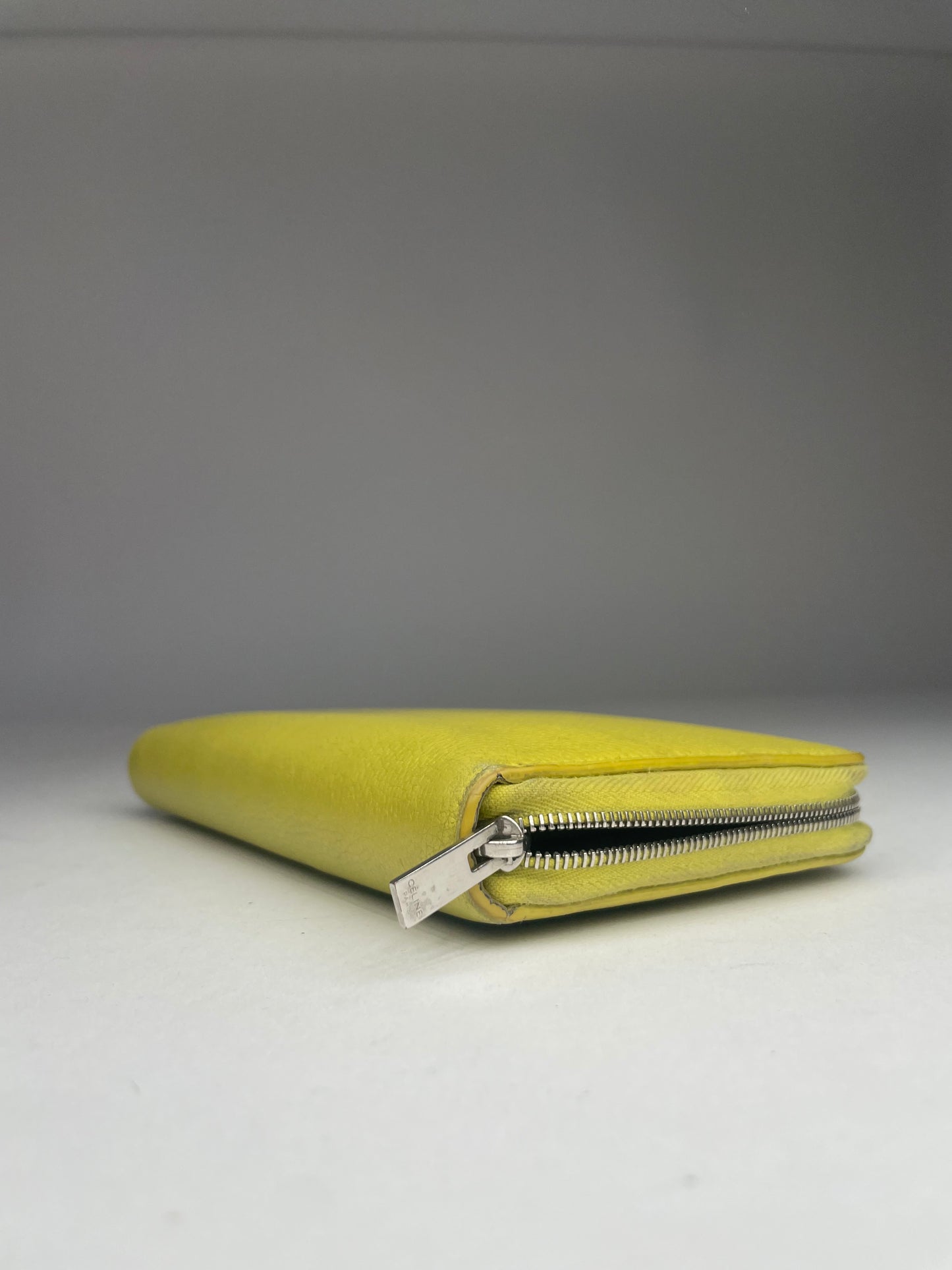 Vintage Celine Paris Zuppy Leather Wallet Neon Green