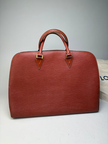 Vintage Louis Vuitton Epi Leather Handbag Burgundy Gold