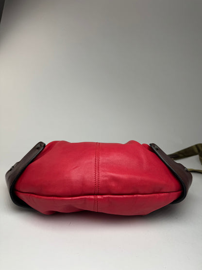 Sac Marni vintage à 2 voies rouge marron