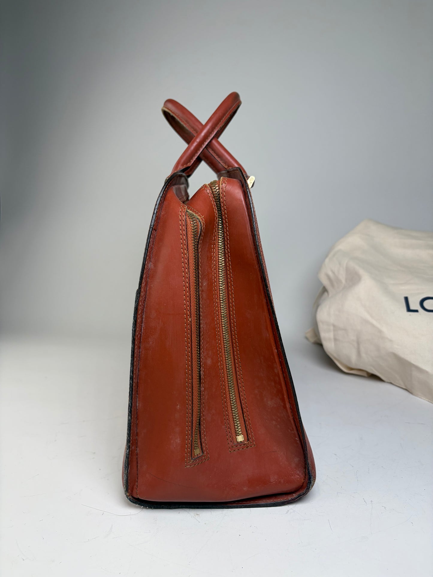 Vintage Louis Vuitton Epi Leather Handbag Burgundy Gold