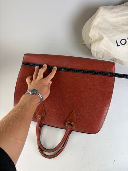 Vintage Louis Vuitton Epi Leather Handbag Burgundy Gold