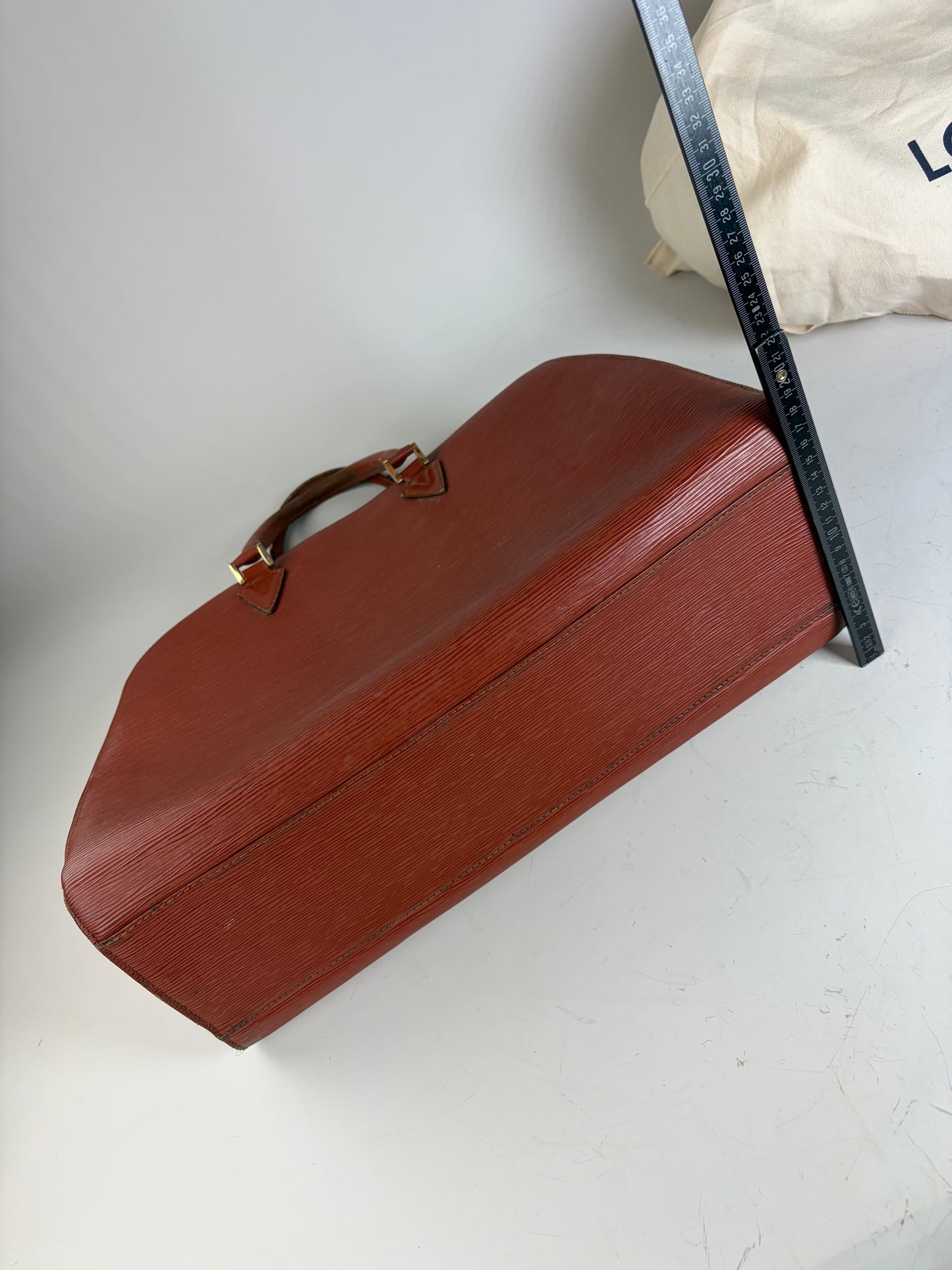 Vintage Louis Vuitton Epi Leather Handbag Burgundy Gold