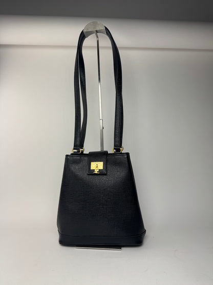 Sac vintage Courreges Paris en cuir noir