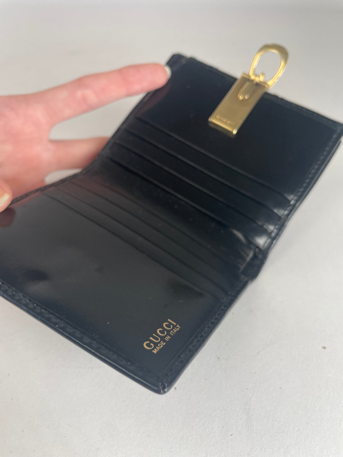 Vintage Gucci Leather Wallet Black