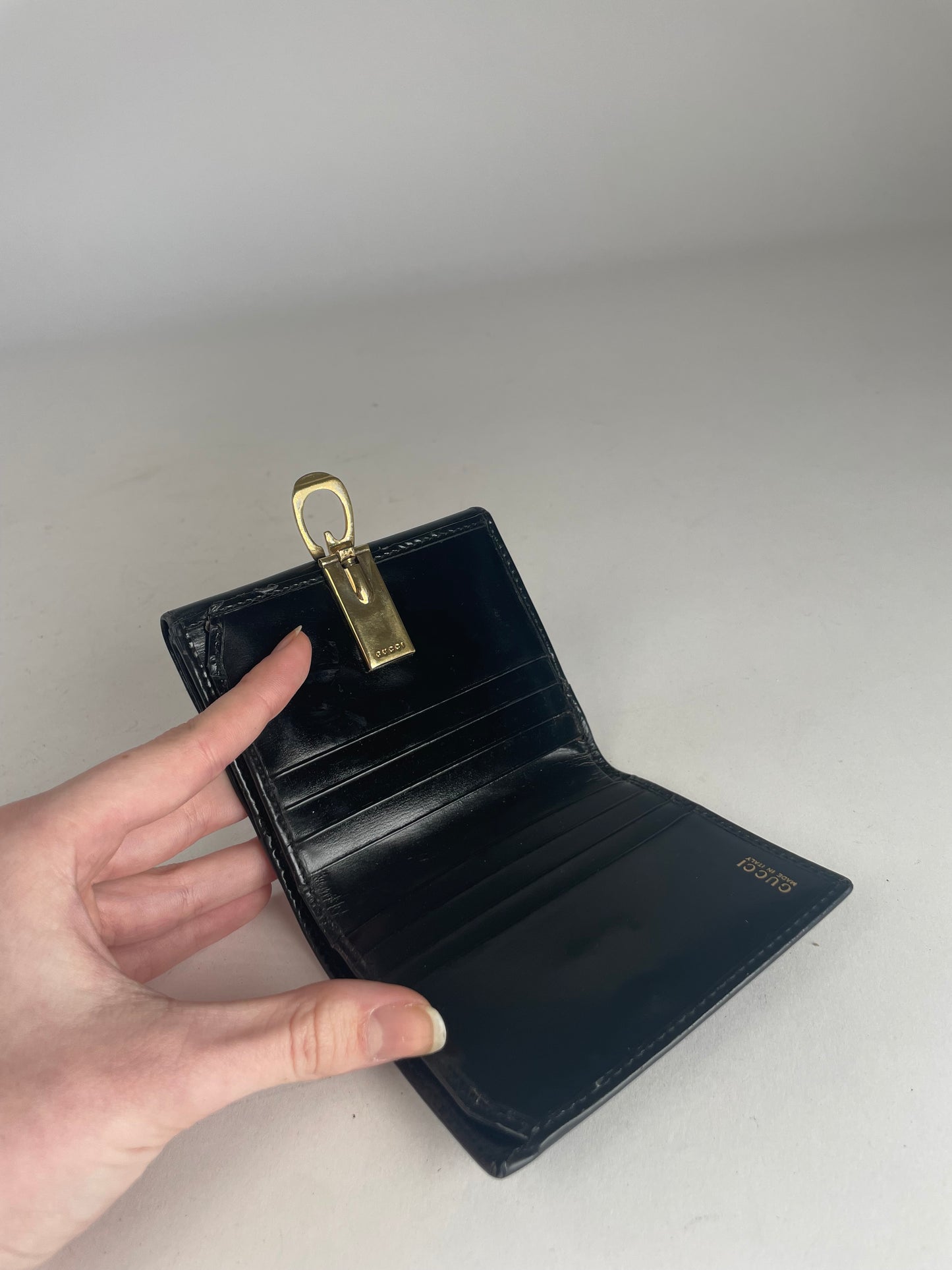 Vintage Gucci Leather Wallet Black