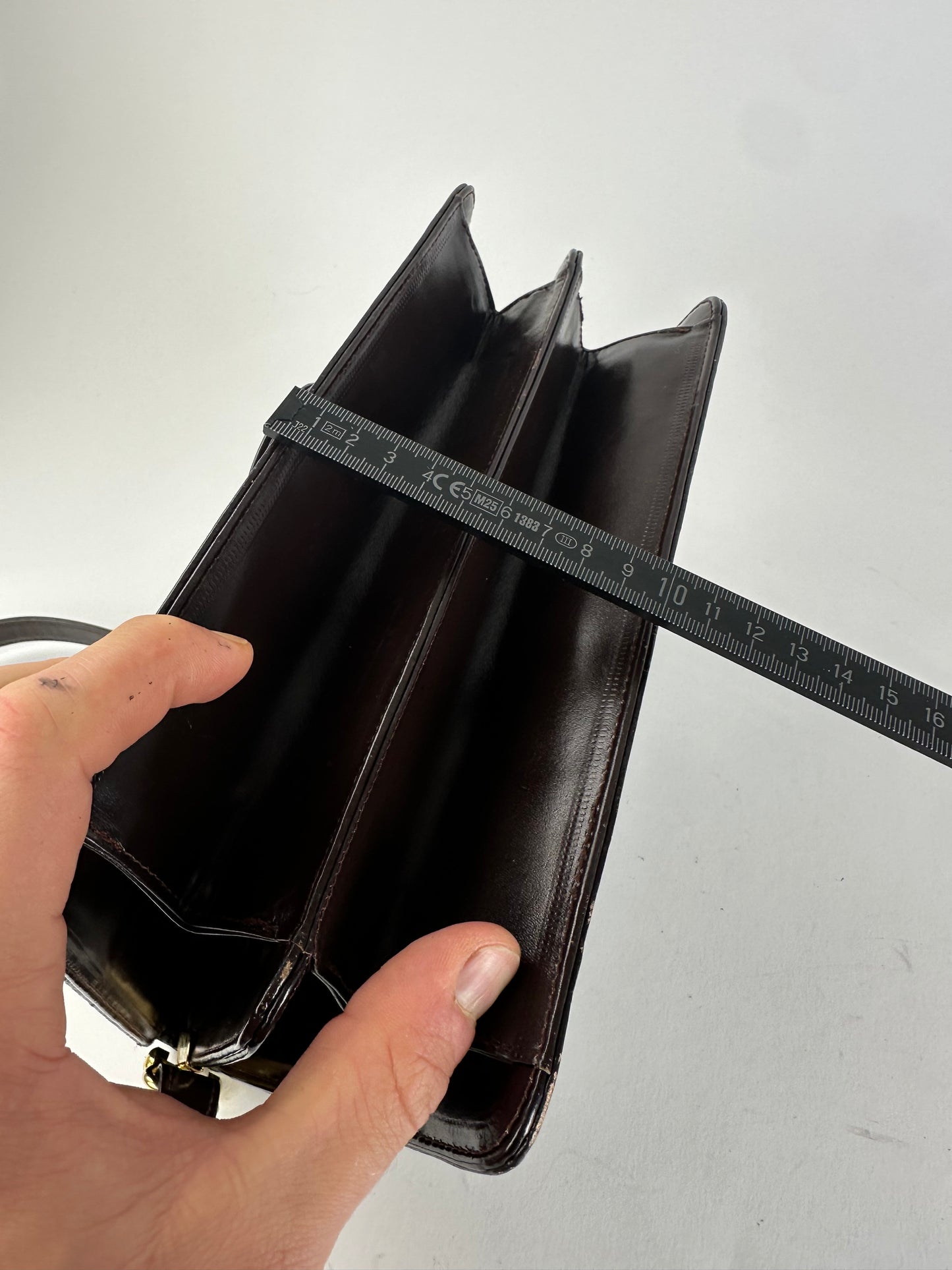 Vintage Givenchy Monogram Leather 2 Way Bag Brown