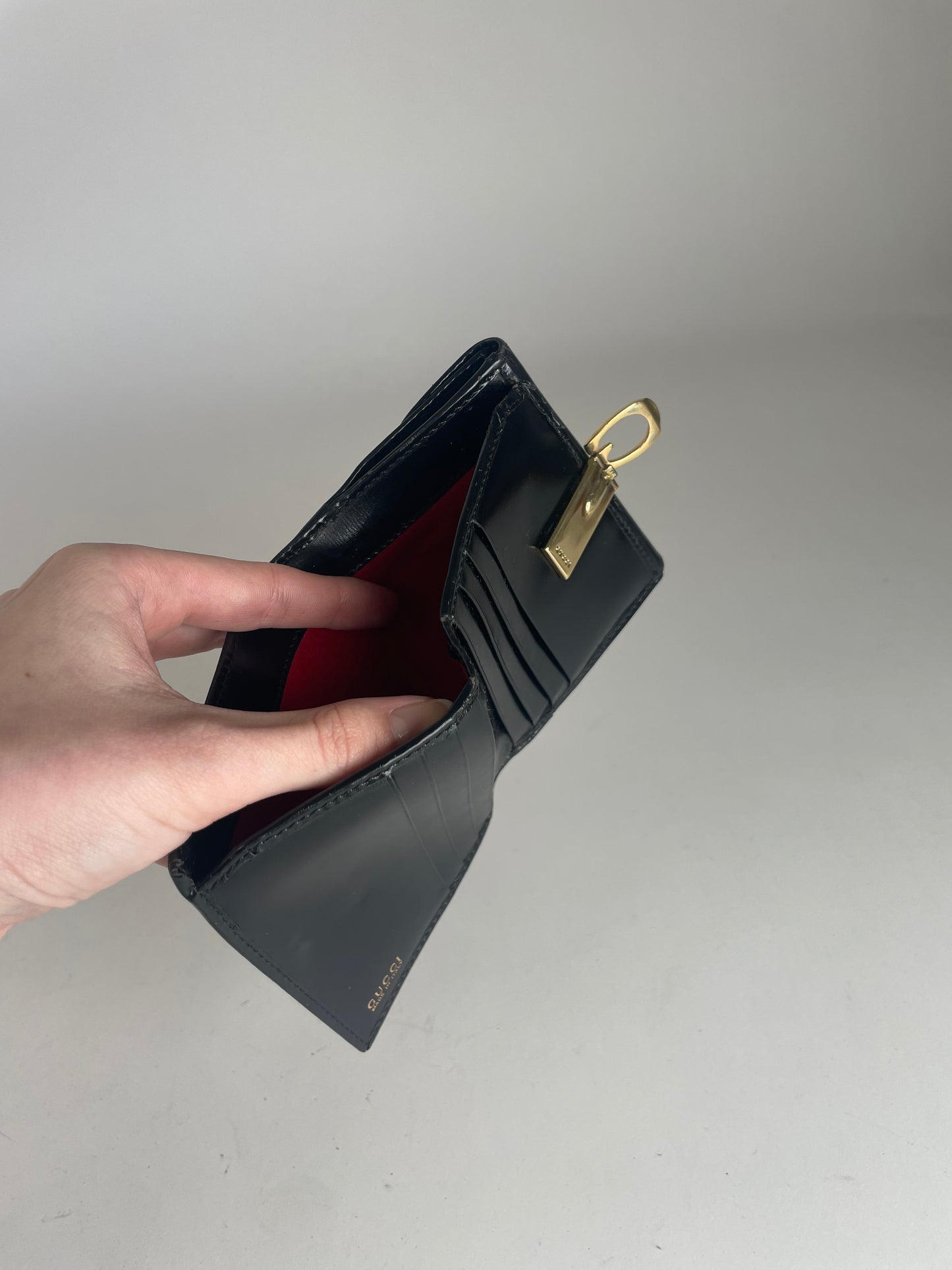 Vintage Gucci Leather Wallet Black