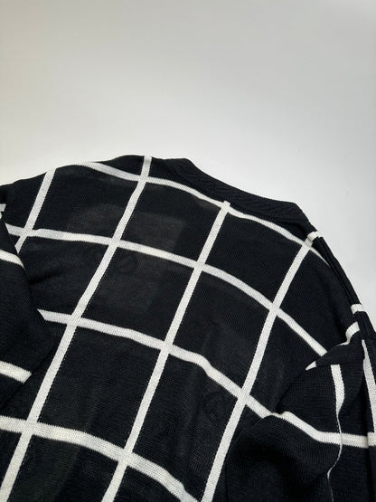 Vintage Balenciaga Linen Cotton Sweater Black White M