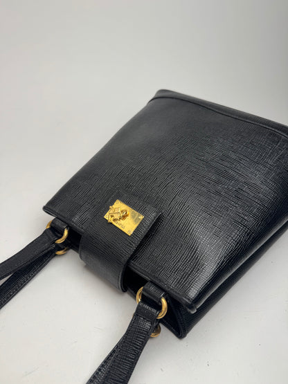 Sac vintage Courreges Paris en cuir noir