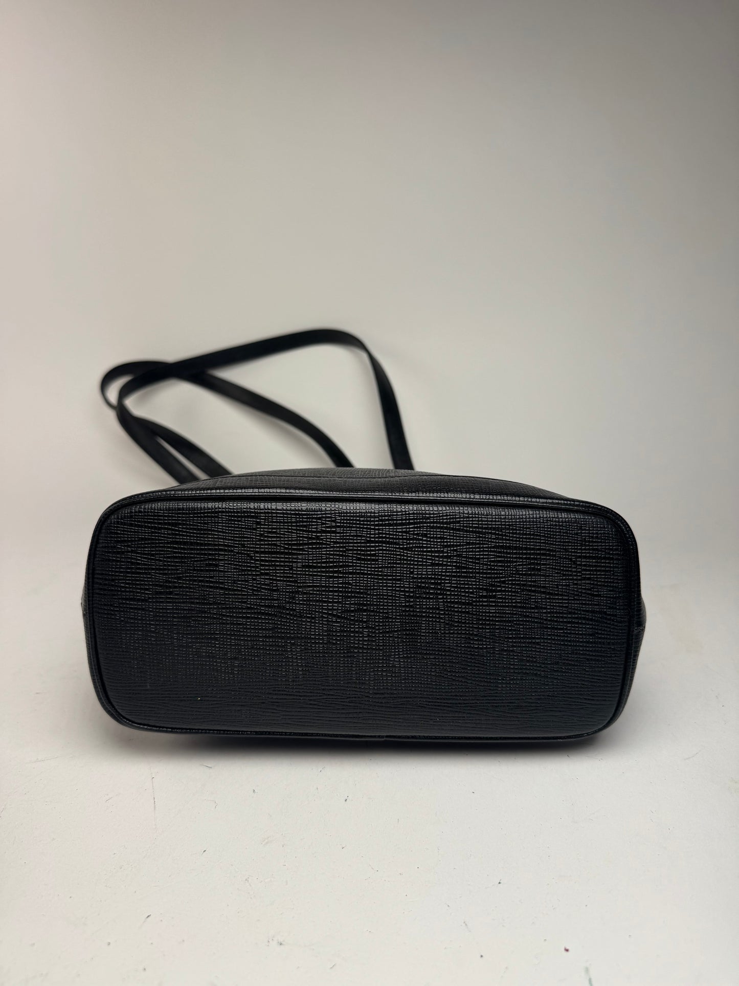 Sac vintage Courreges Paris en cuir noir