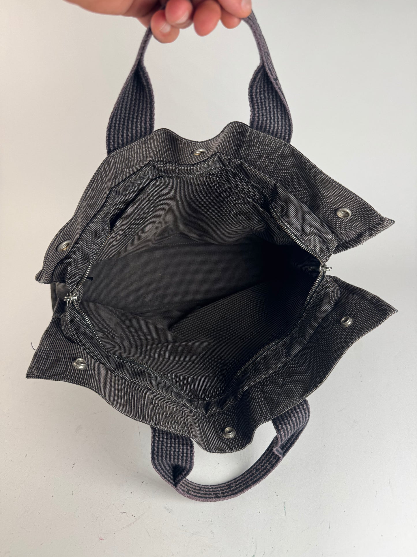 Sac à main Hermès vintage en polyester anthracite