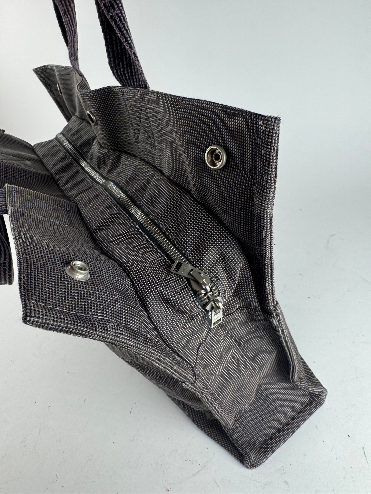 Sac à main Hermès vintage en polyester anthracite