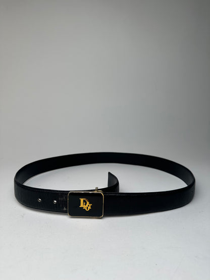 Vintage Dior Leather Belt Black