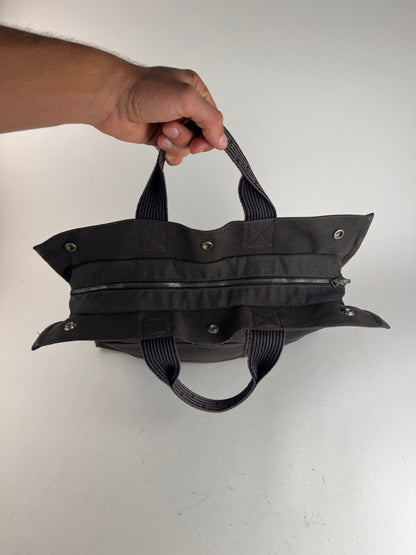 Sac à main Hermès vintage en polyester anthracite