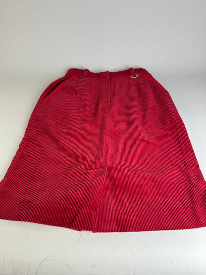 Vintage Dior Cotton Corduroy Skirt Red M