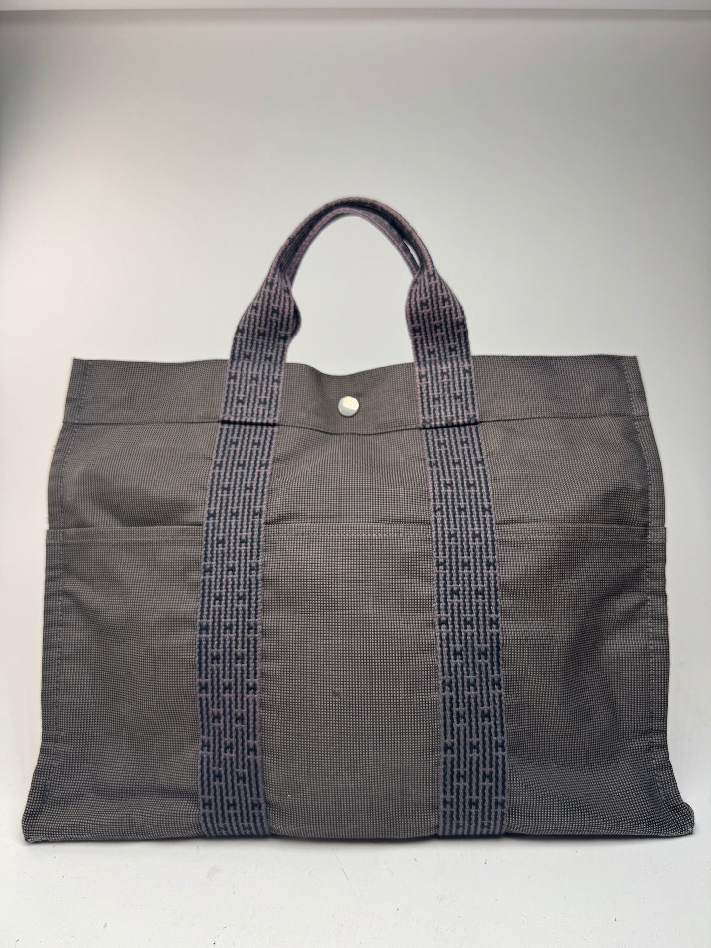 Sac à main Hermès vintage en polyester anthracite