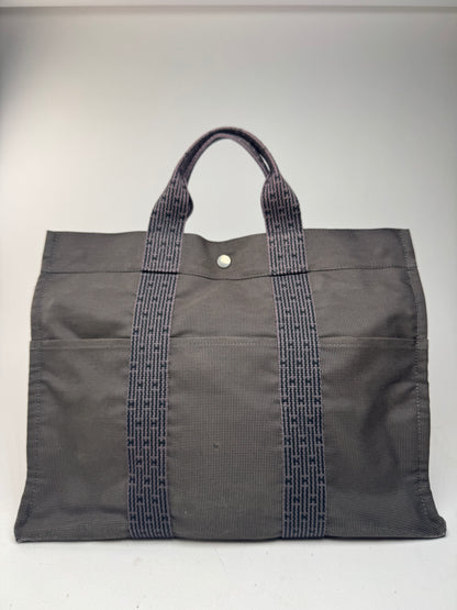 Sac à main Hermès vintage en polyester anthracite