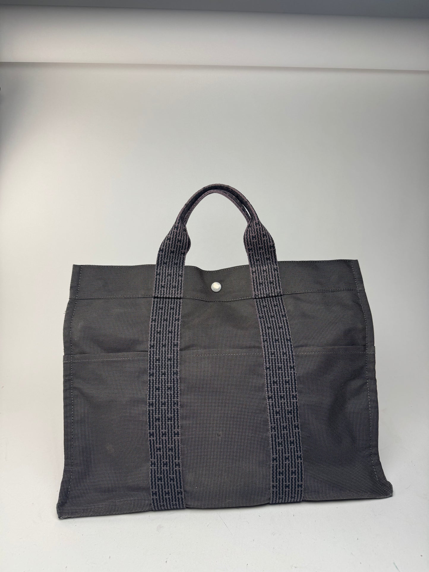 Sac à main Hermès vintage en polyester anthracite