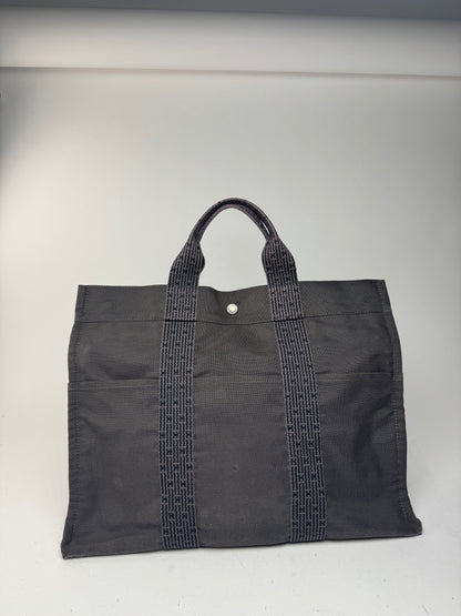 Sac à main Hermès vintage en polyester anthracite