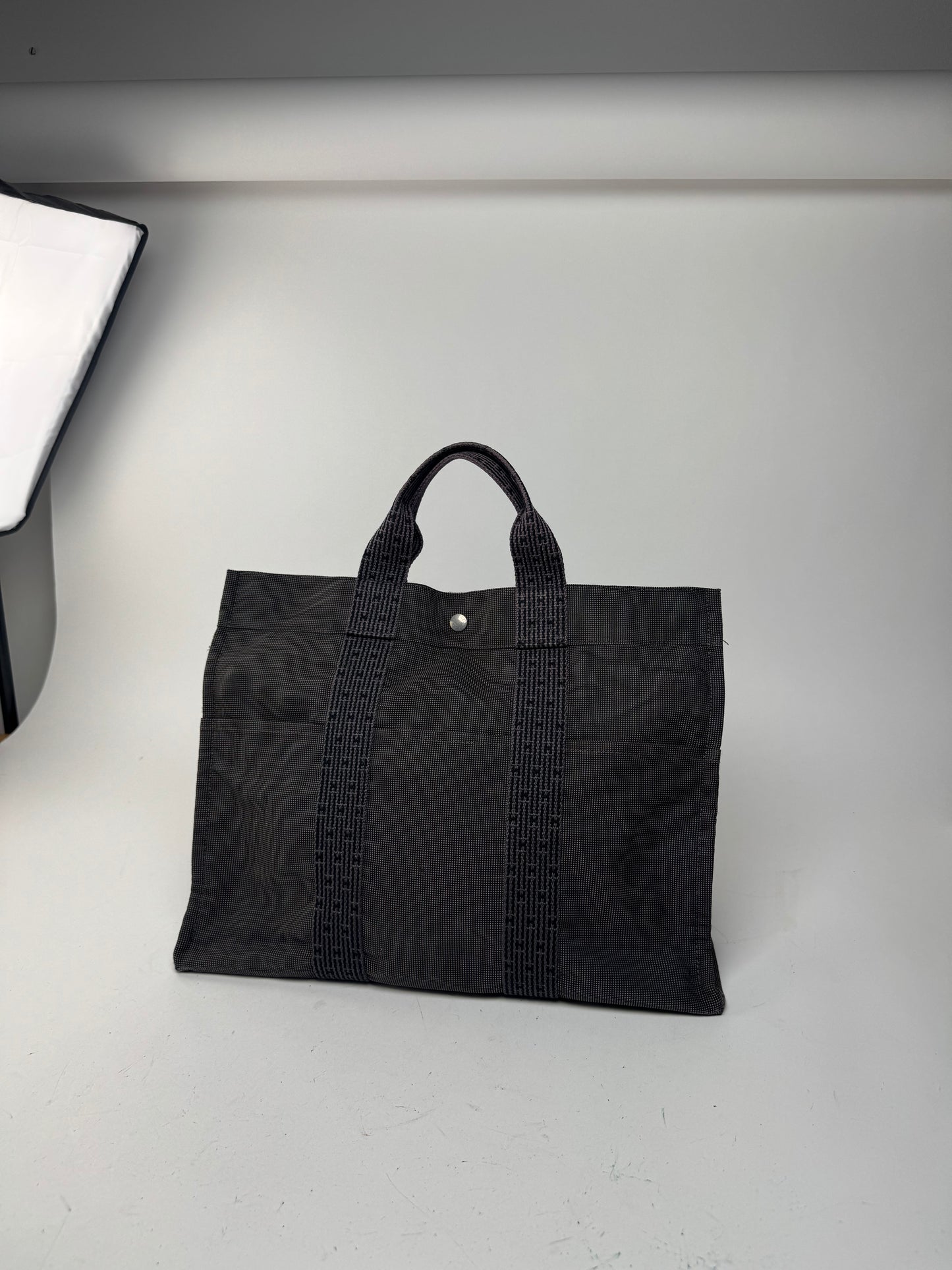 Sac à main Hermès vintage en polyester anthracite