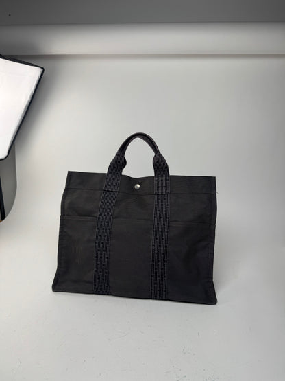 Sac à main Hermès vintage en polyester anthracite