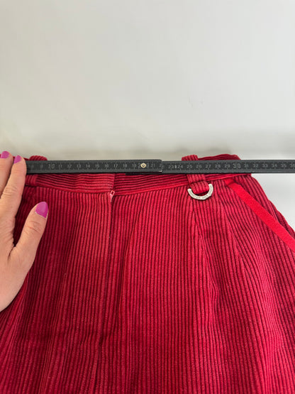 Vintage Dior Cotton Corduroy Skirt Red M