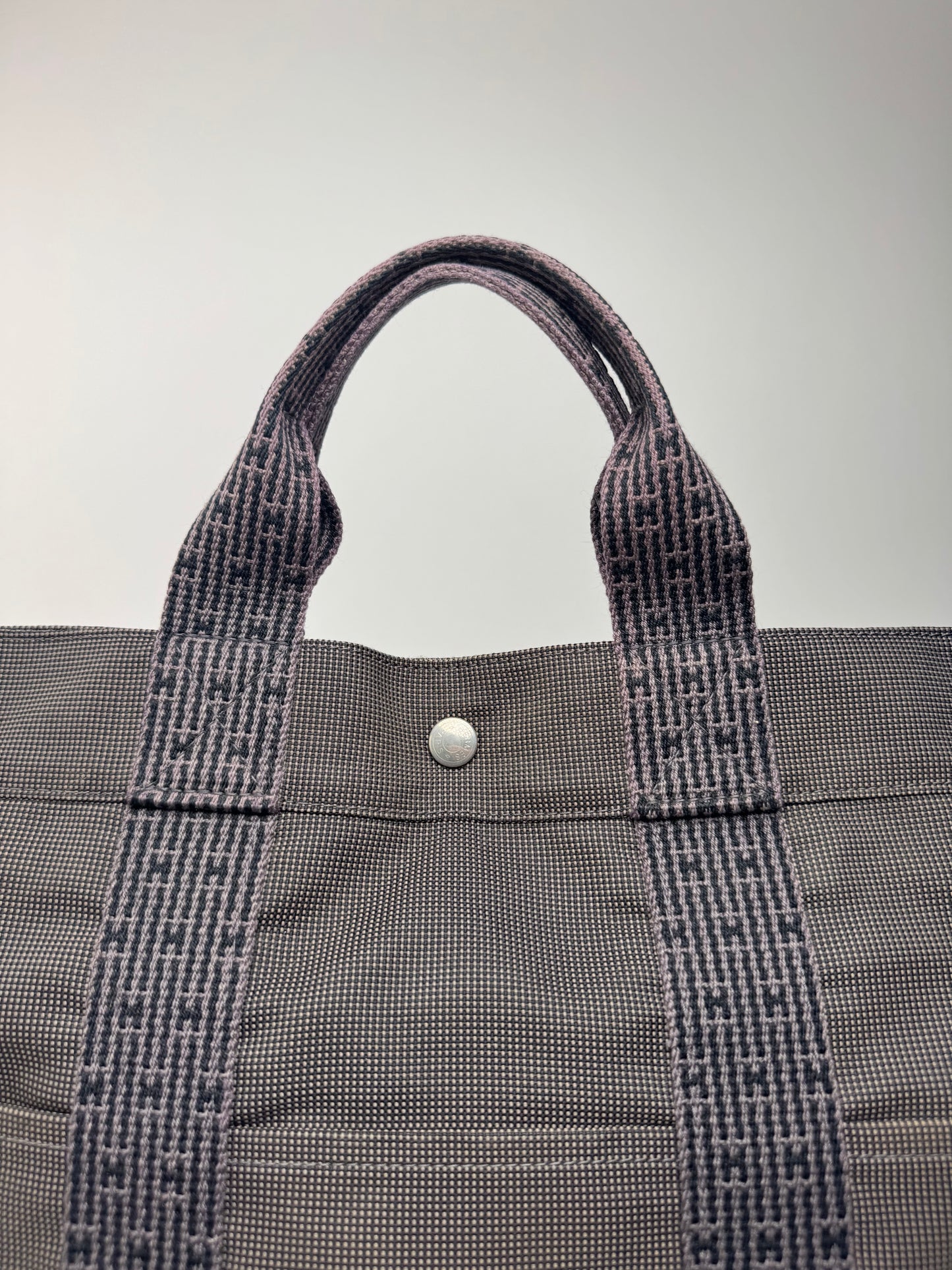 Sac à main Hermès vintage en polyester anthracite