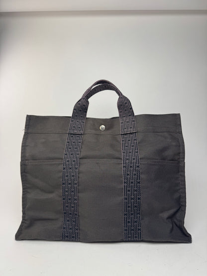 Sac à main Hermès vintage en polyester anthracite