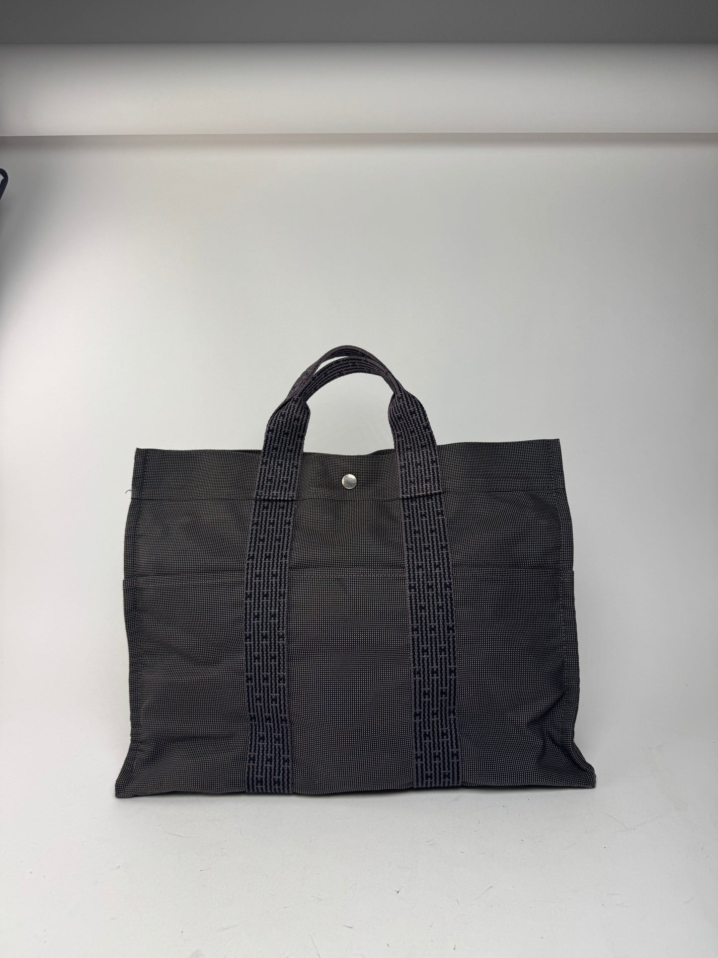 Sac à main Hermès vintage en polyester anthracite
