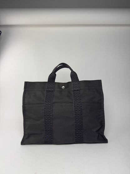 Sac à main Hermès vintage en polyester anthracite