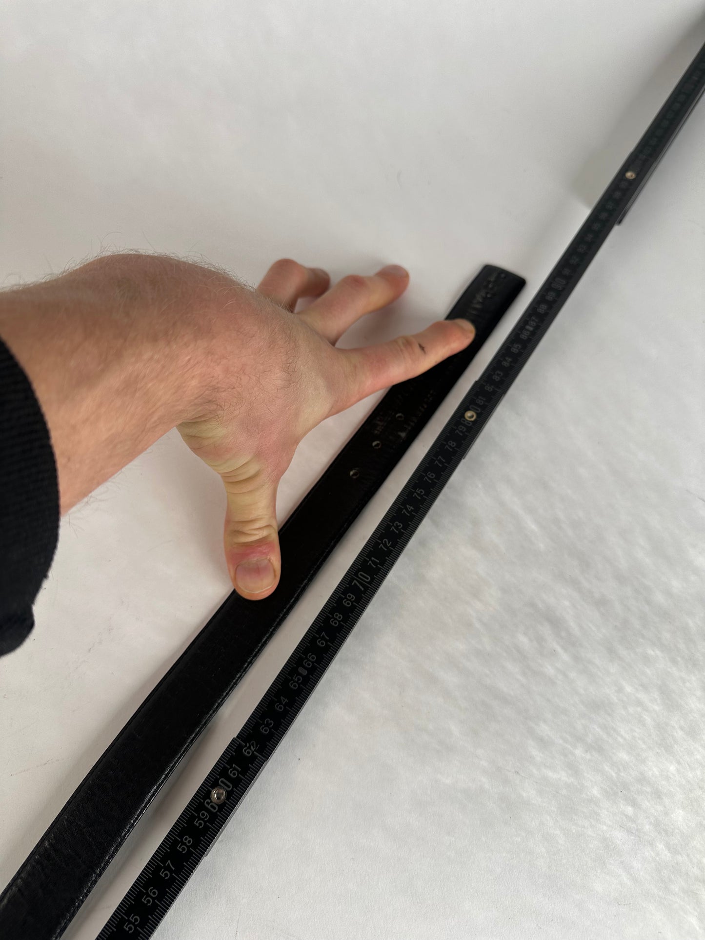 Vintage Dior Leather Belt Black