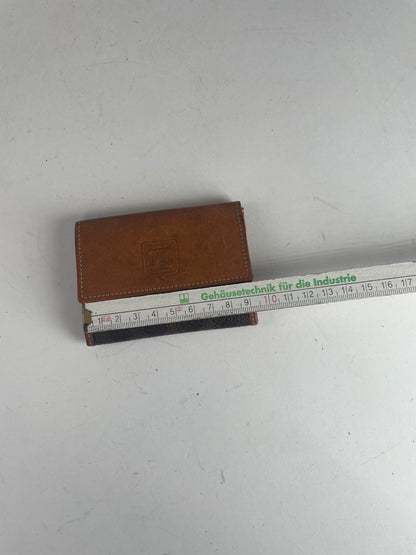 Vintage Celine Paris MonogramLeather Card Holder Brown