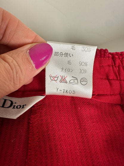 Vintage Dior Cotton Corduroy Skirt Red M