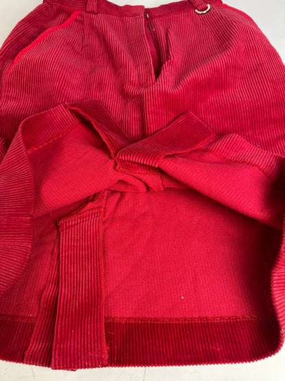 Vintage Dior Cotton Corduroy Skirt Red M