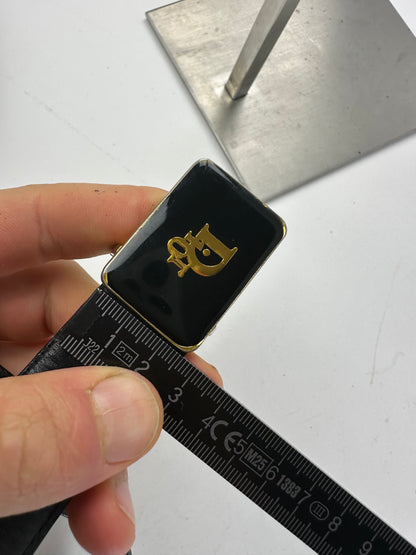 Vintage Dior Leather Belt Black