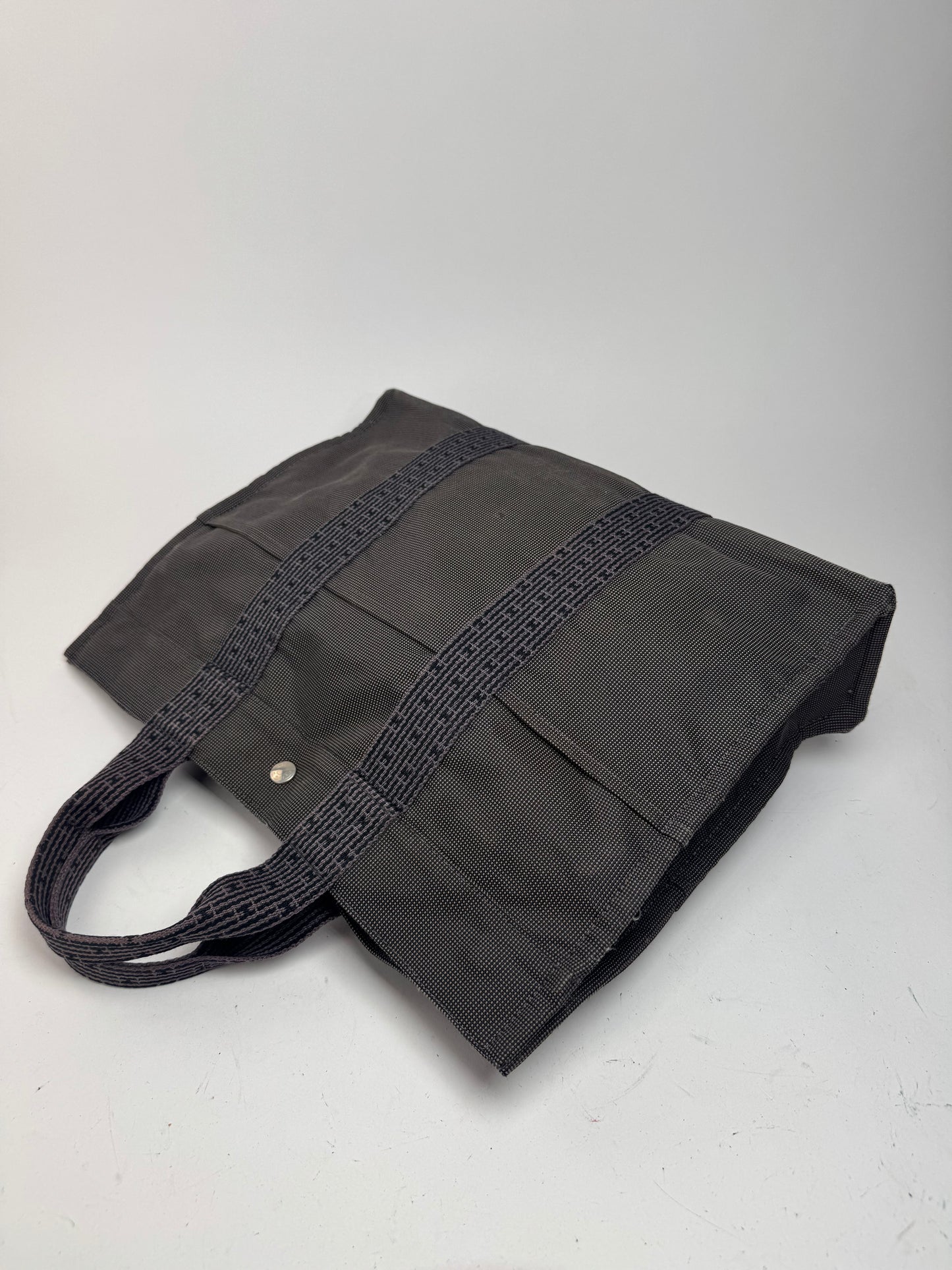 Sac à main Hermès vintage en polyester anthracite