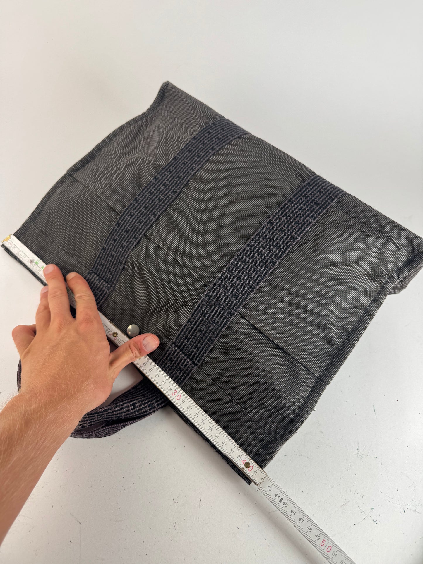 Sac à main Hermès vintage en polyester anthracite