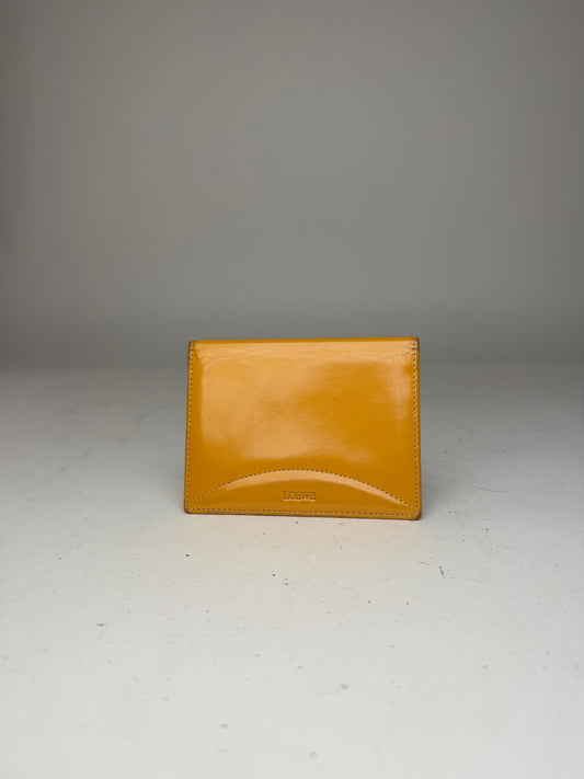 Vintage Loewe Madrid Leather Card Holder Yellow