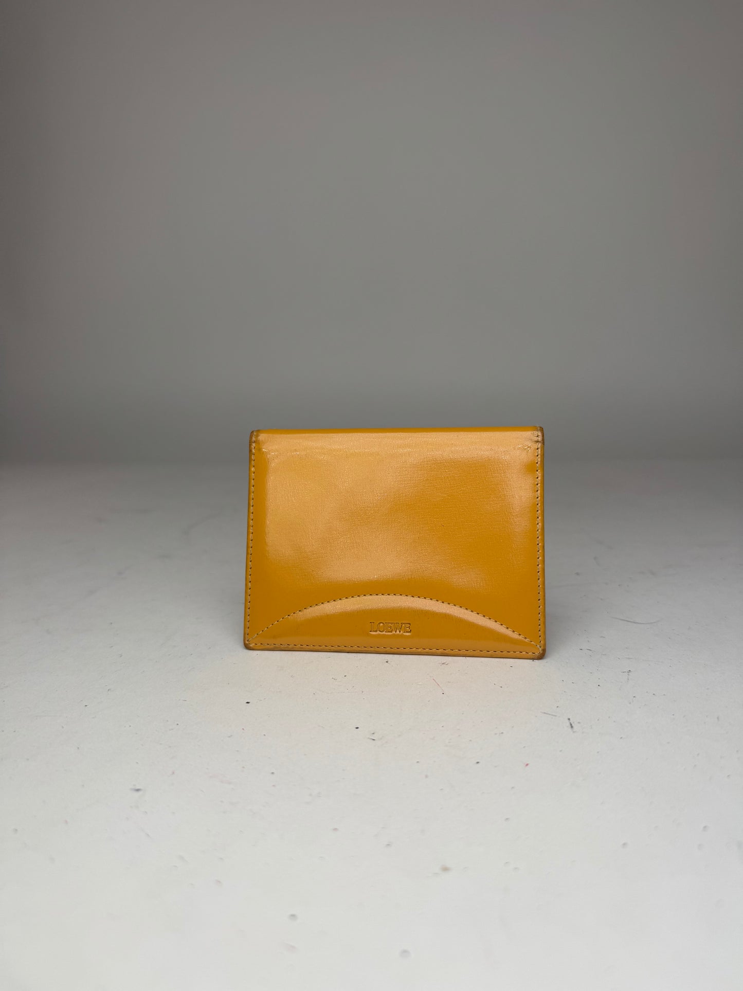 Vintage Loewe Madrid Leather Card Holder Yellow